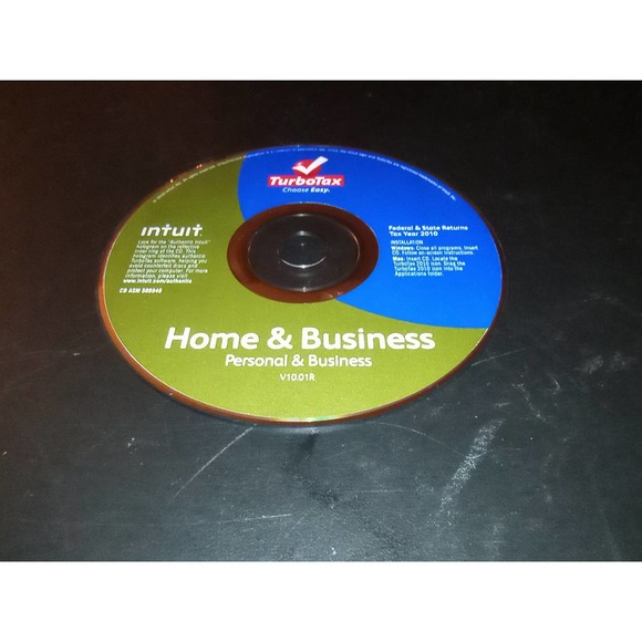 Turbotax Home and Business 2010 Federal & State Schedule C For Windows & Mac - Picture 1 of 1
